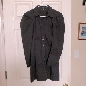 COS Women’s Black Long Round Sleeve Short Dress Tunic Long Shirt Top sz 2